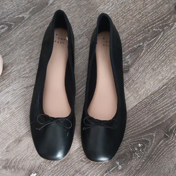 A New Day Women's Flats - Cream and Black - Picture 5 of 11